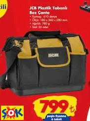 JCB PLASTİK TABANLI BEZ ÇANTA